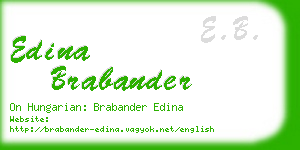 edina brabander business card